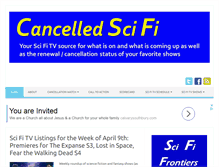 Tablet Screenshot of cancelledscifi.com